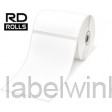 RD-S02E1 Gestanst papier etiket 102 x 152mm - wit - verwijderbaar