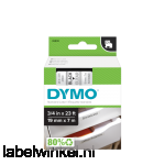 Dymo 45800 D1 Tape 19mm x 7m zwart op transparant