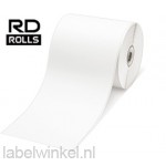 RD-S01E2 Doorlopende papier tape 102mm x 44,3m - verwijderbaar - wit