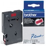 Brother TC-491 Tape Zwart op rood, 9mm.